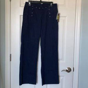 Wide Leg Navy Blue Trousers-Size 3 (NWT)